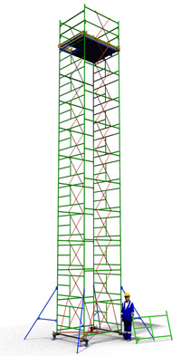 Аренда вышки туры с широкой рабочей площадкой