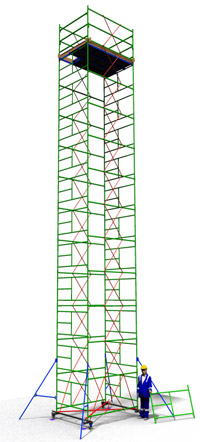 Аренда вышки туры ТТ 2400Ш с площадкой 1,66 м. х 2,4 м.